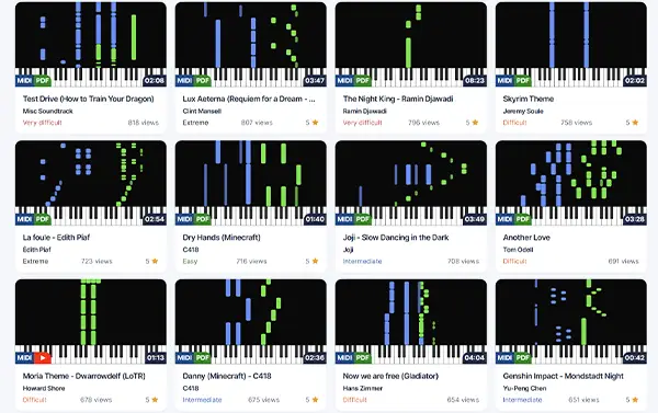 Midi files from community